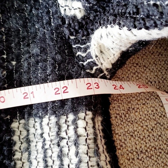 Vintage Doncaster Patchwork Wool Blend Jacket Coat Black & White Size M? - Picture 14 of 16